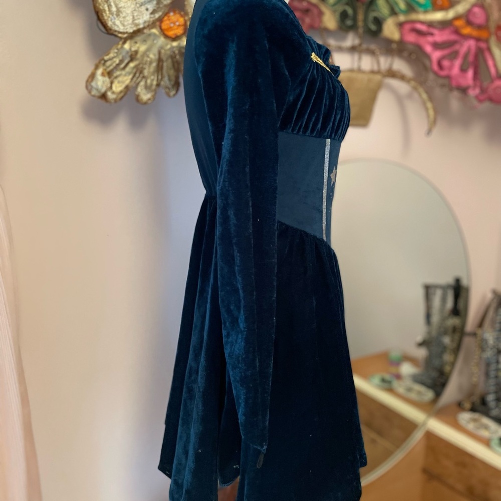 Velvet Star and Moon Dress - Picture 4 of 5